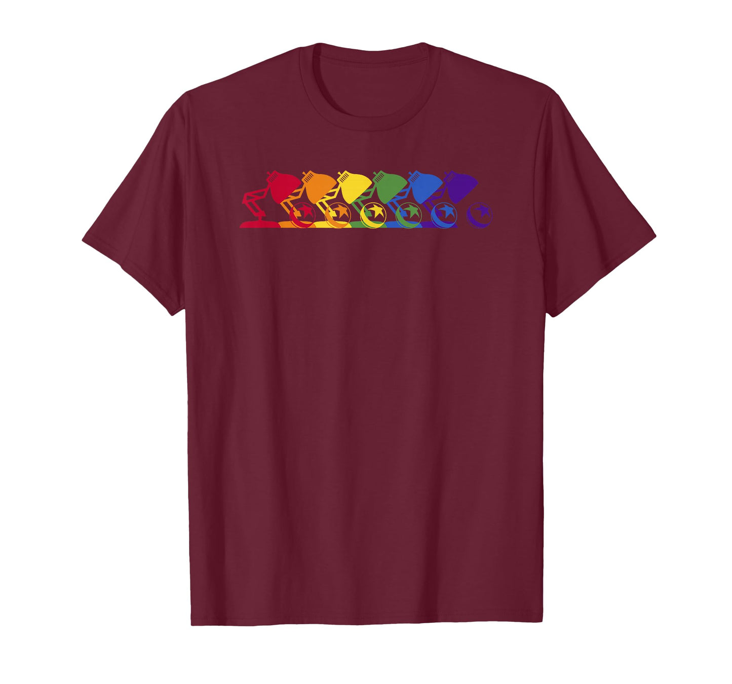 Disney Pixar Repeating Rainbow Pixar Logo T-Shirt
