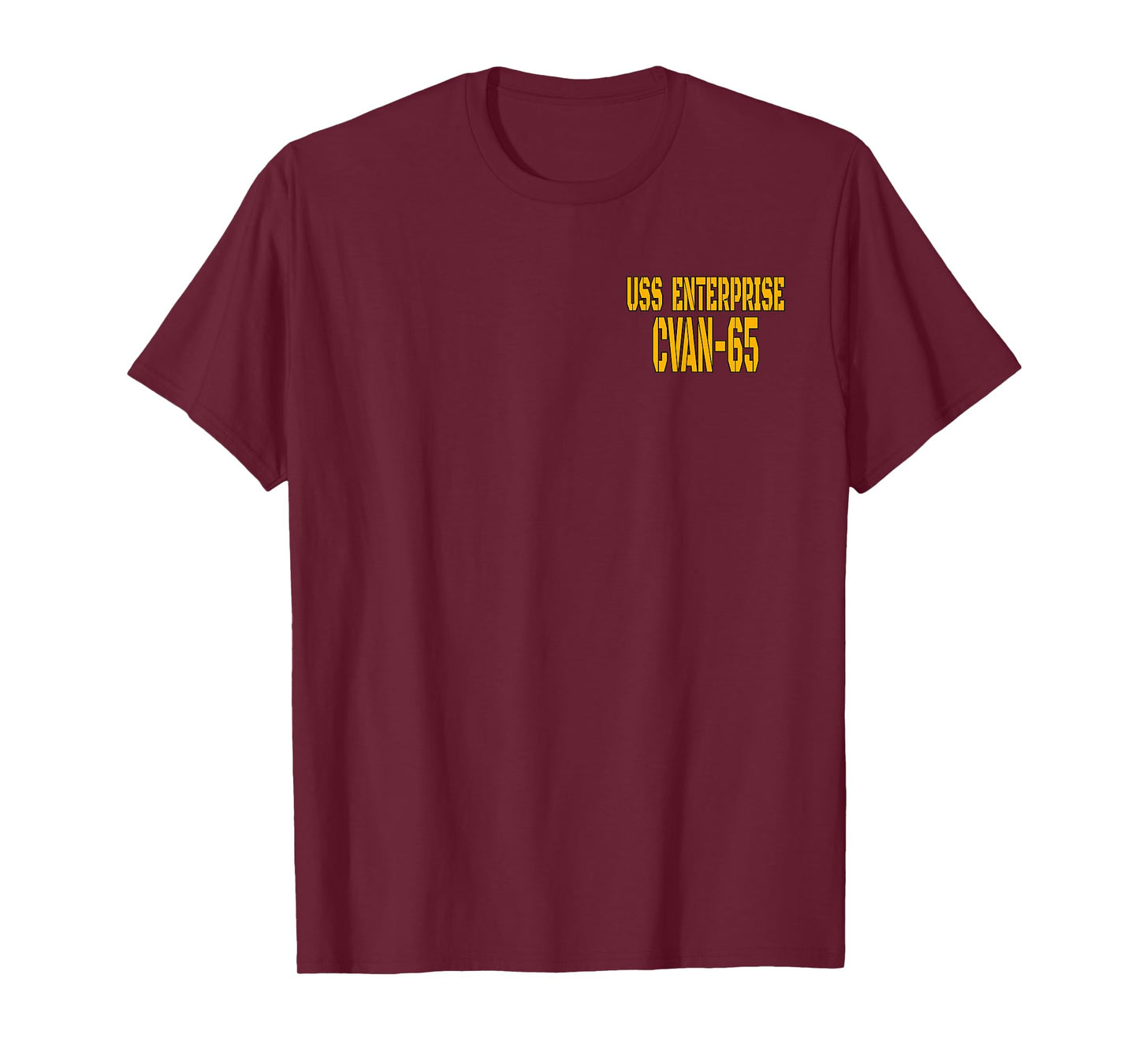 USS Enterprise CVAN-65 Aircraft Carrier Veterans Front&Back T-Shirt
