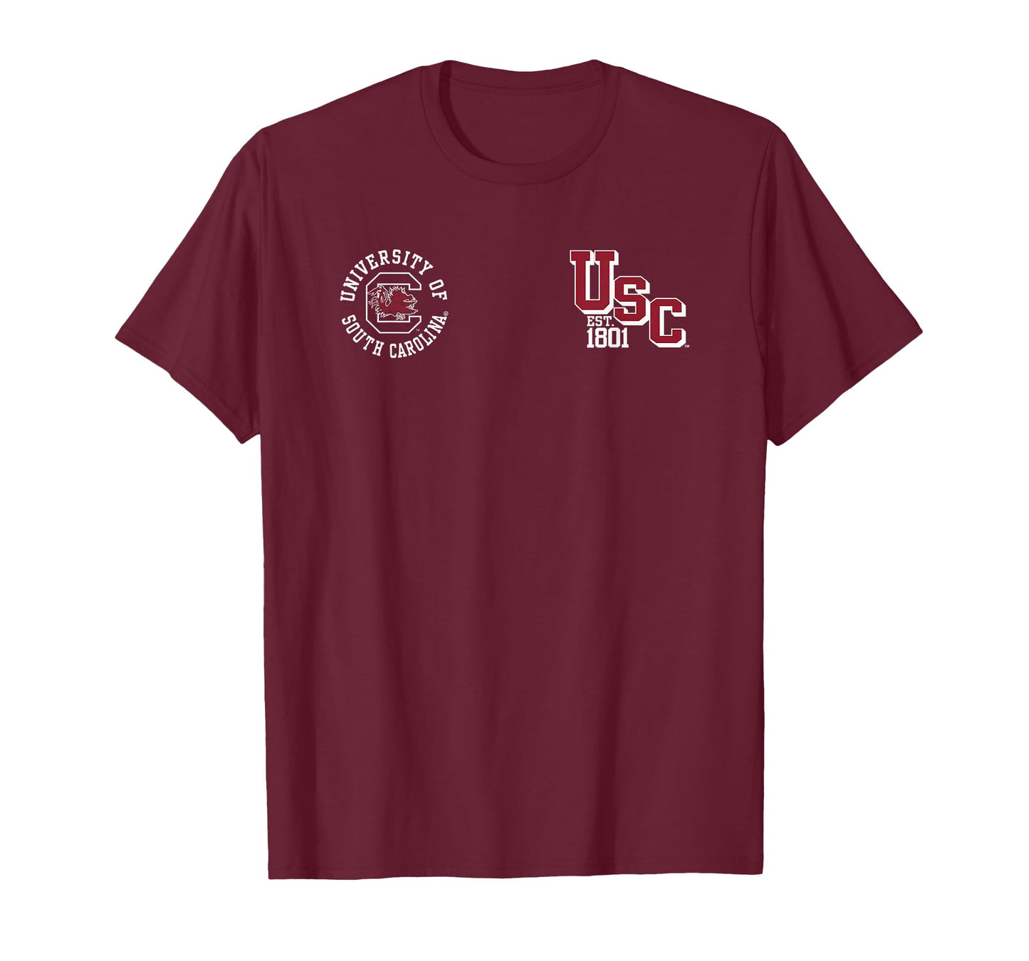 South Carolina Gamecocks Front/Back Retro Black T-Shirt