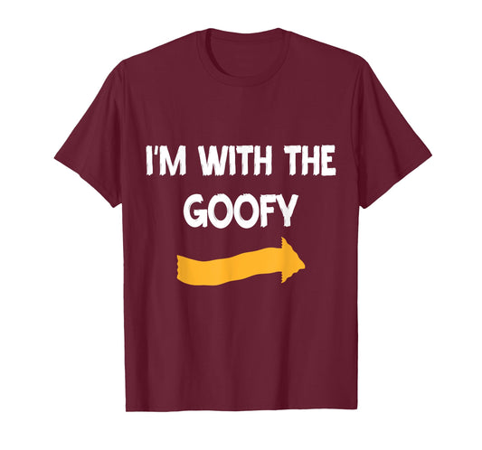 I'm With Goofy Halloween Costume Funny Couples Matching T-Shirt