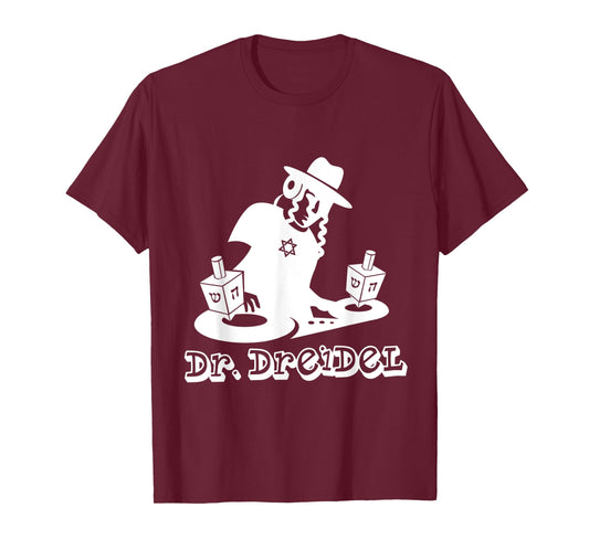Hanukkah Hebrew Holiday Gift Funny Boys Teen DJ Dr Dreidel T-Shirt