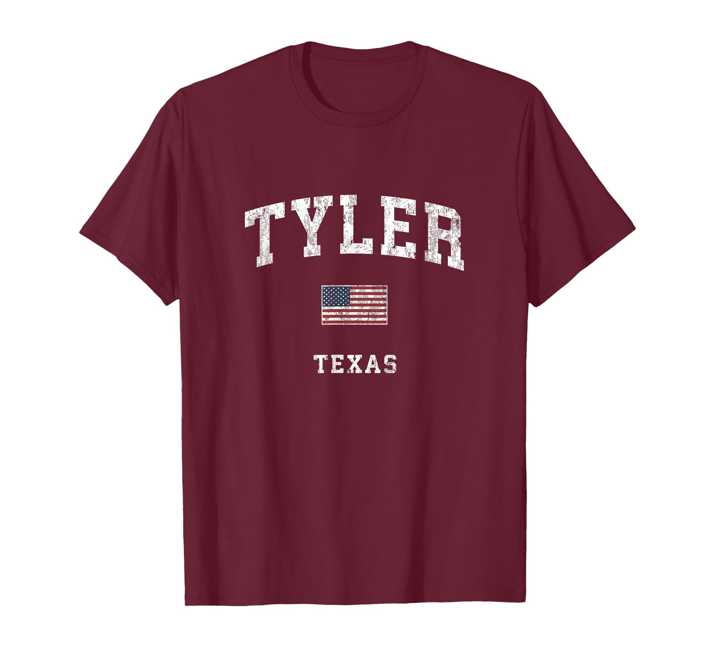 Tyler Texas TX Vintage American Flag Sports Design T-Shirt for Women Kids Men