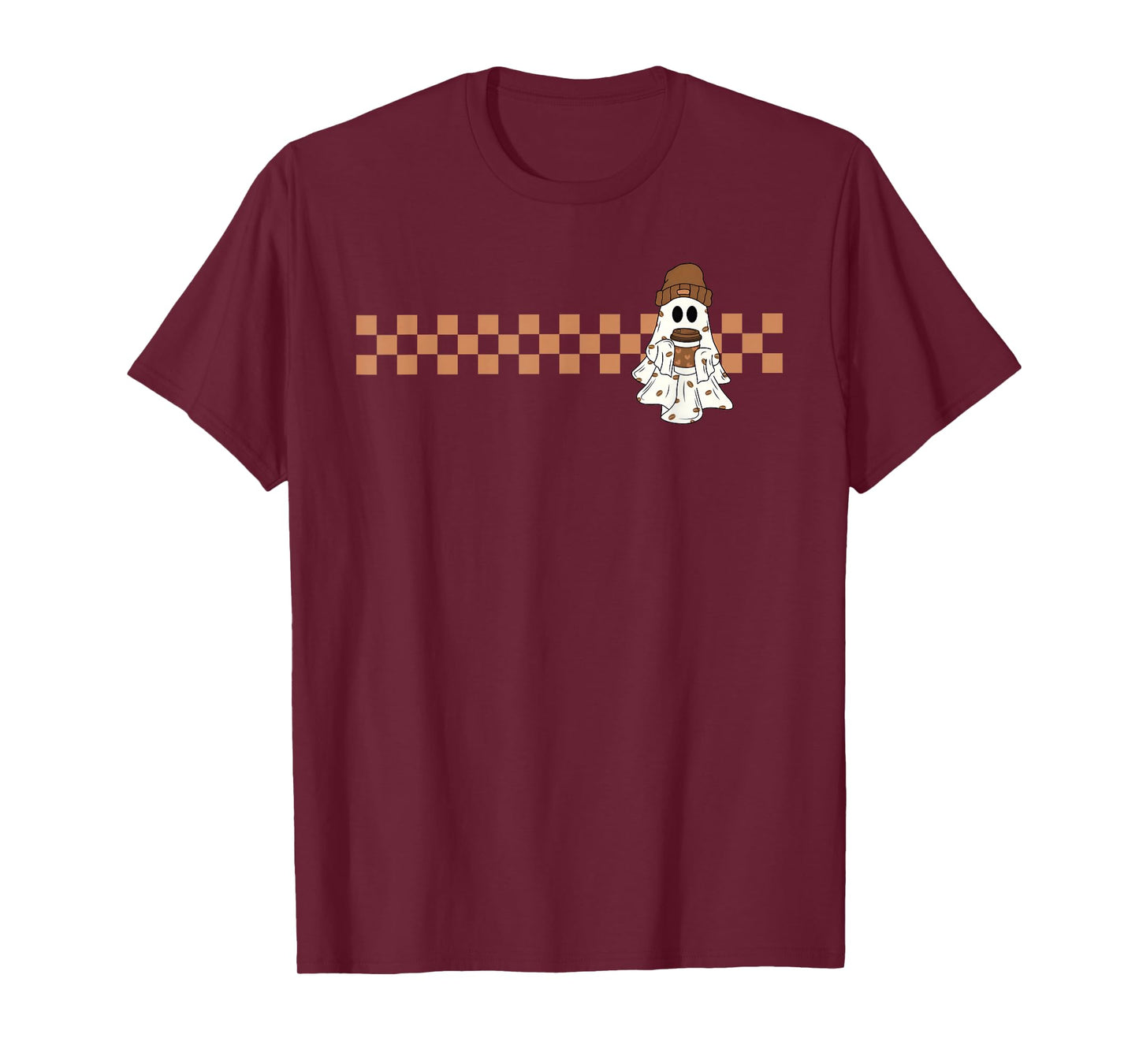 Funny Ghost Coffee Spooky Season Trick Or Treat Halloween T-Shirt