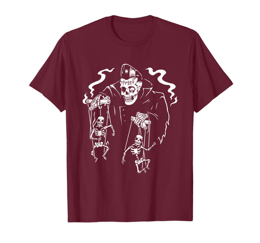 Psychobilly Horror Punk Rock T-Shirt (HR) Skeleton Puppets
