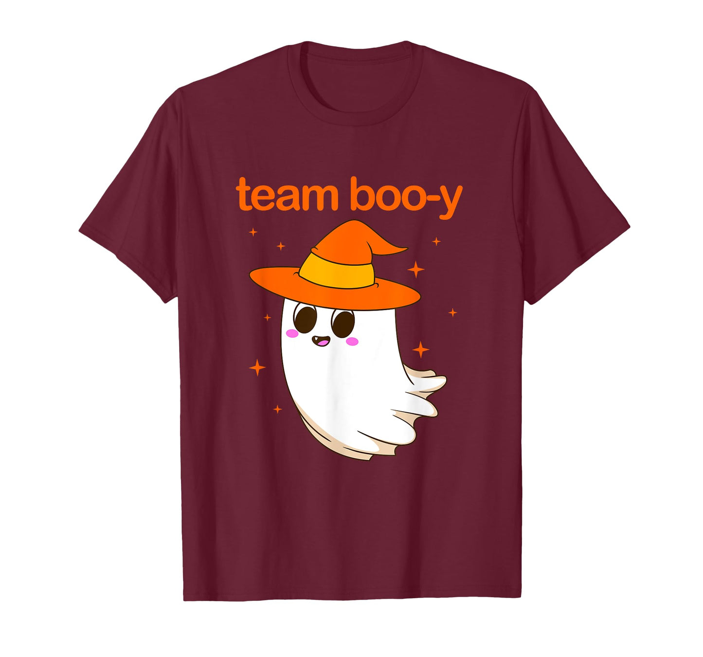 Cute Halloween Funny Gender Reveal Baby Boy Team Boo-y T-Shirt