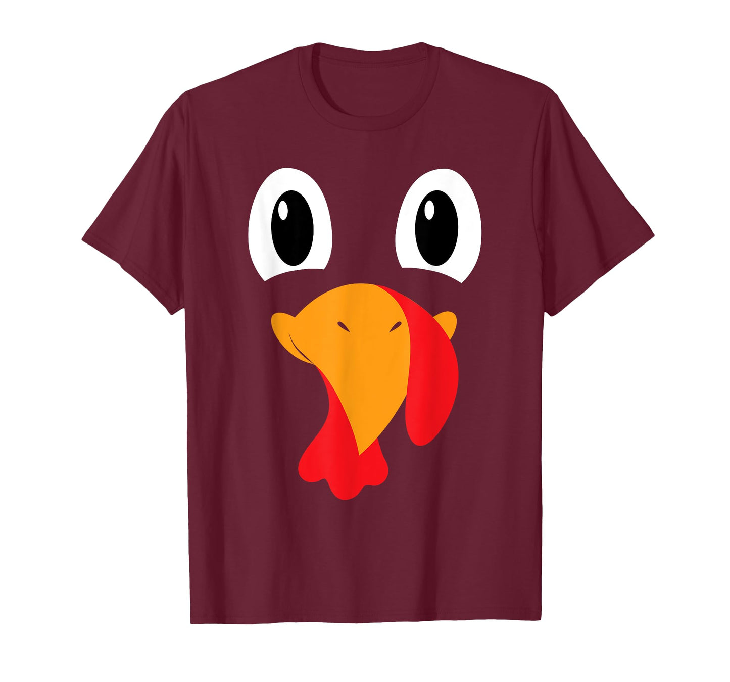Turkey Face Kids Adult Funny Halloween Thanksgiving T-Shirt