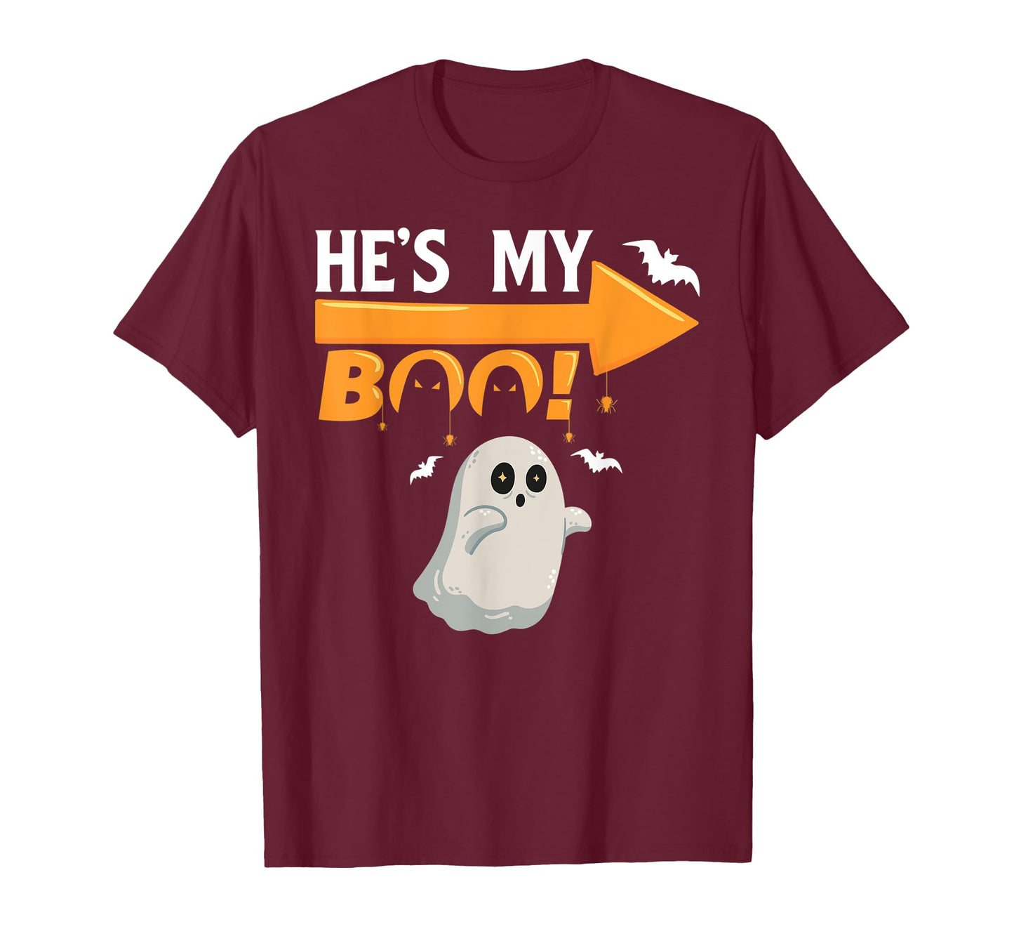 He's My Boo Cute Funny Matching Couple Halloween Costumes T-Shirt