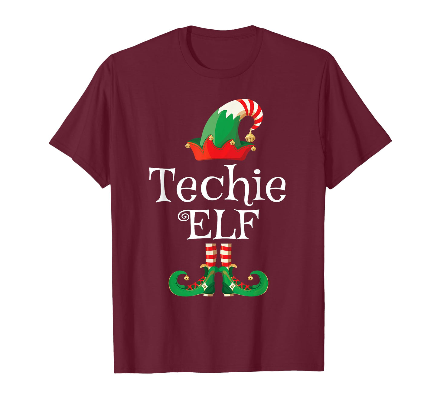 Techie Tech Elf Shirt Funny Costume Matching Christmas T-Shirt