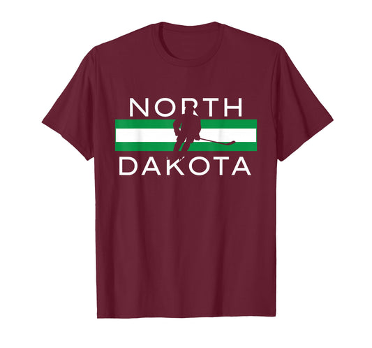 North Dakota Ice Hockey Player Forward Coach Team State Gift T-Shirt