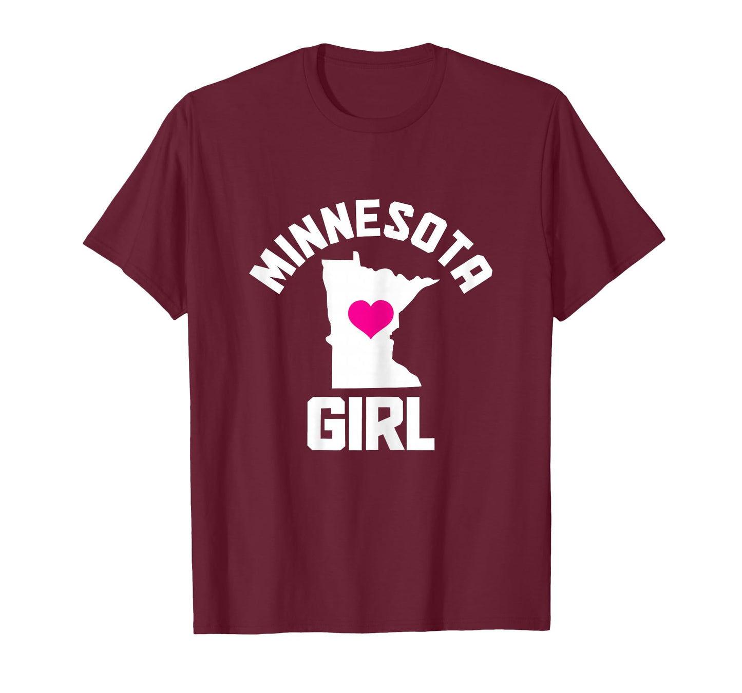 Minnesota Heart State Map for Girls T-Shirt