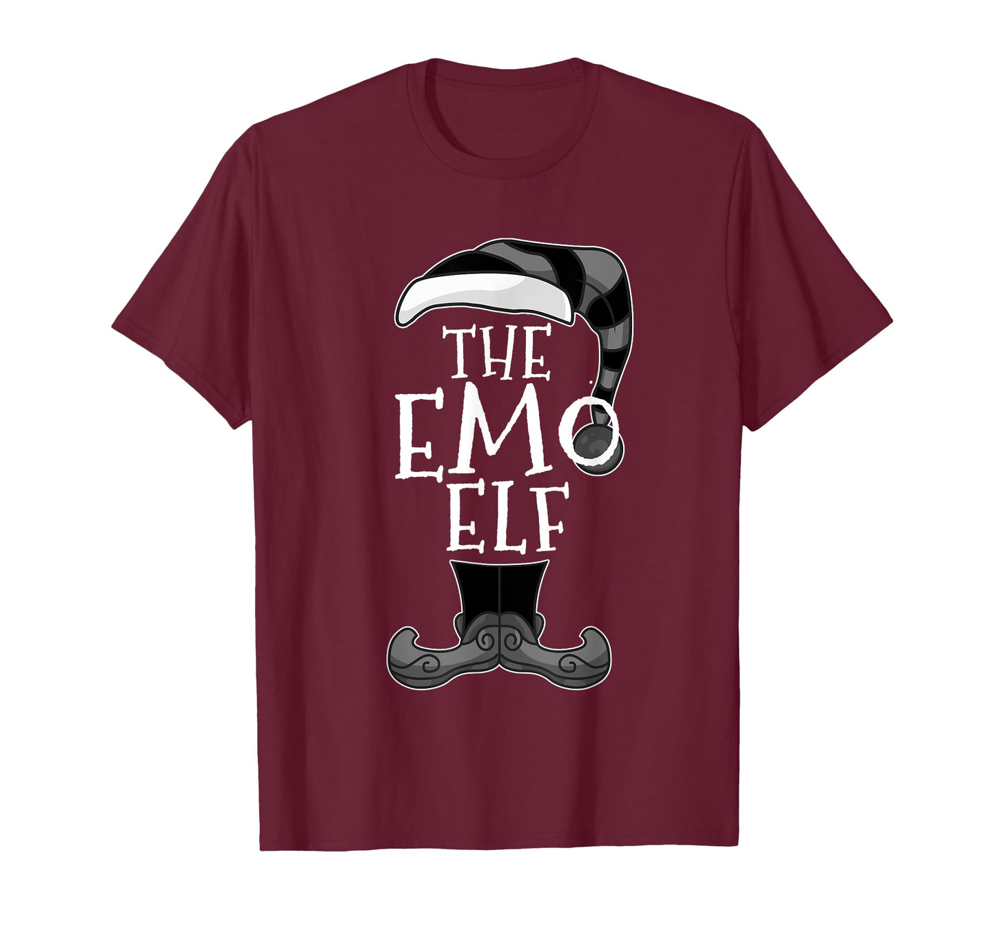 Emo Elf Matching Family Christmas Funny T-Shirt