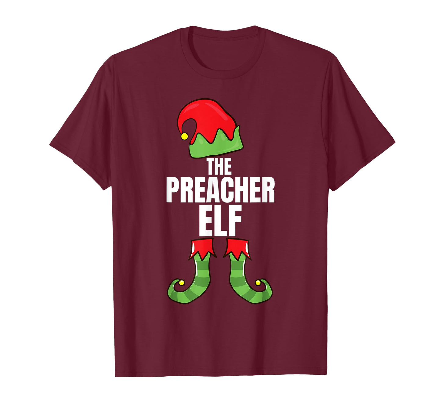 The Preacher Elf Matching Family Christmas Group Pajama T-Shirt