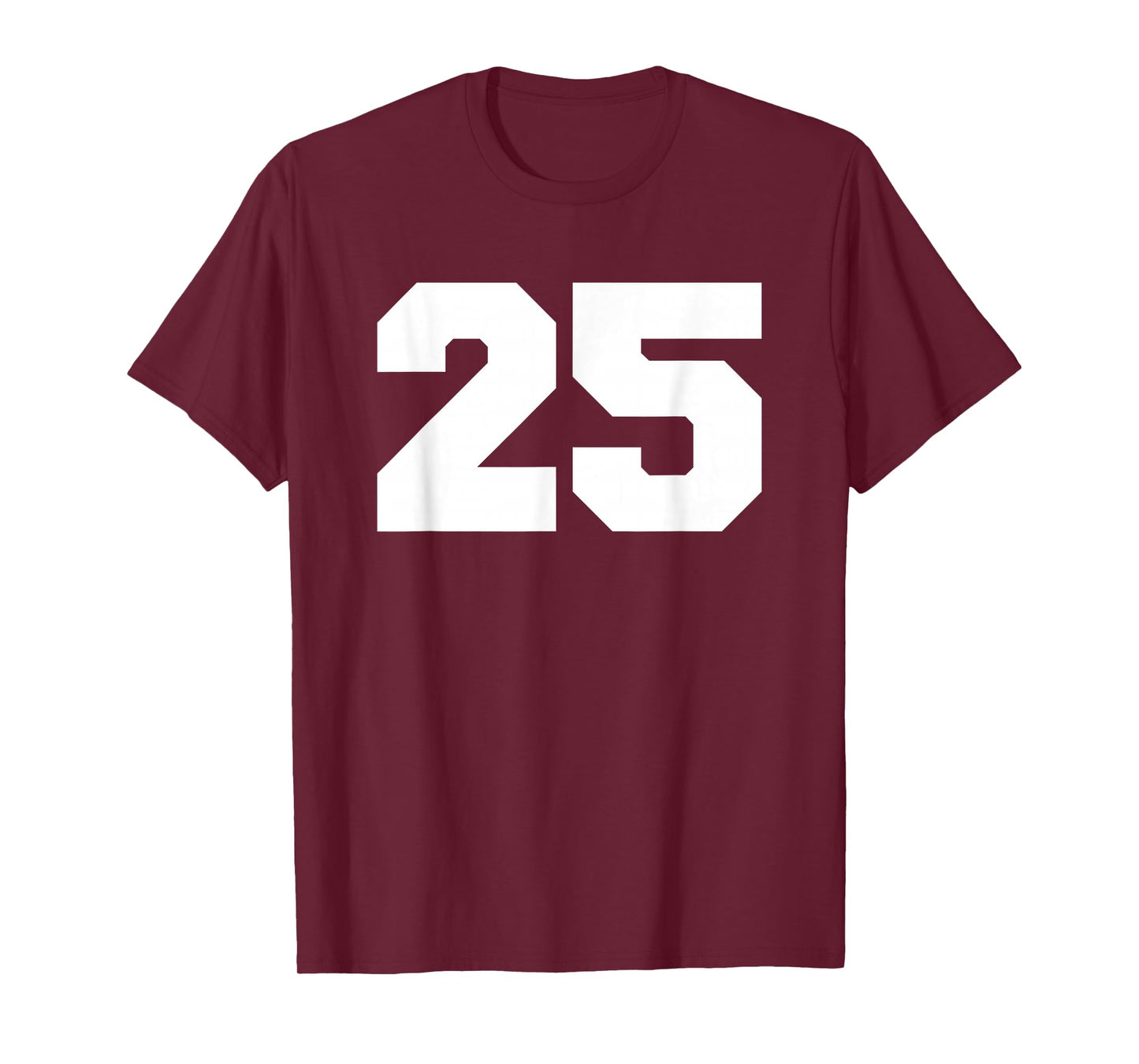 Number 25 Sports Jersey Player #25 Fan FRONT Print Varsity T-Shirt