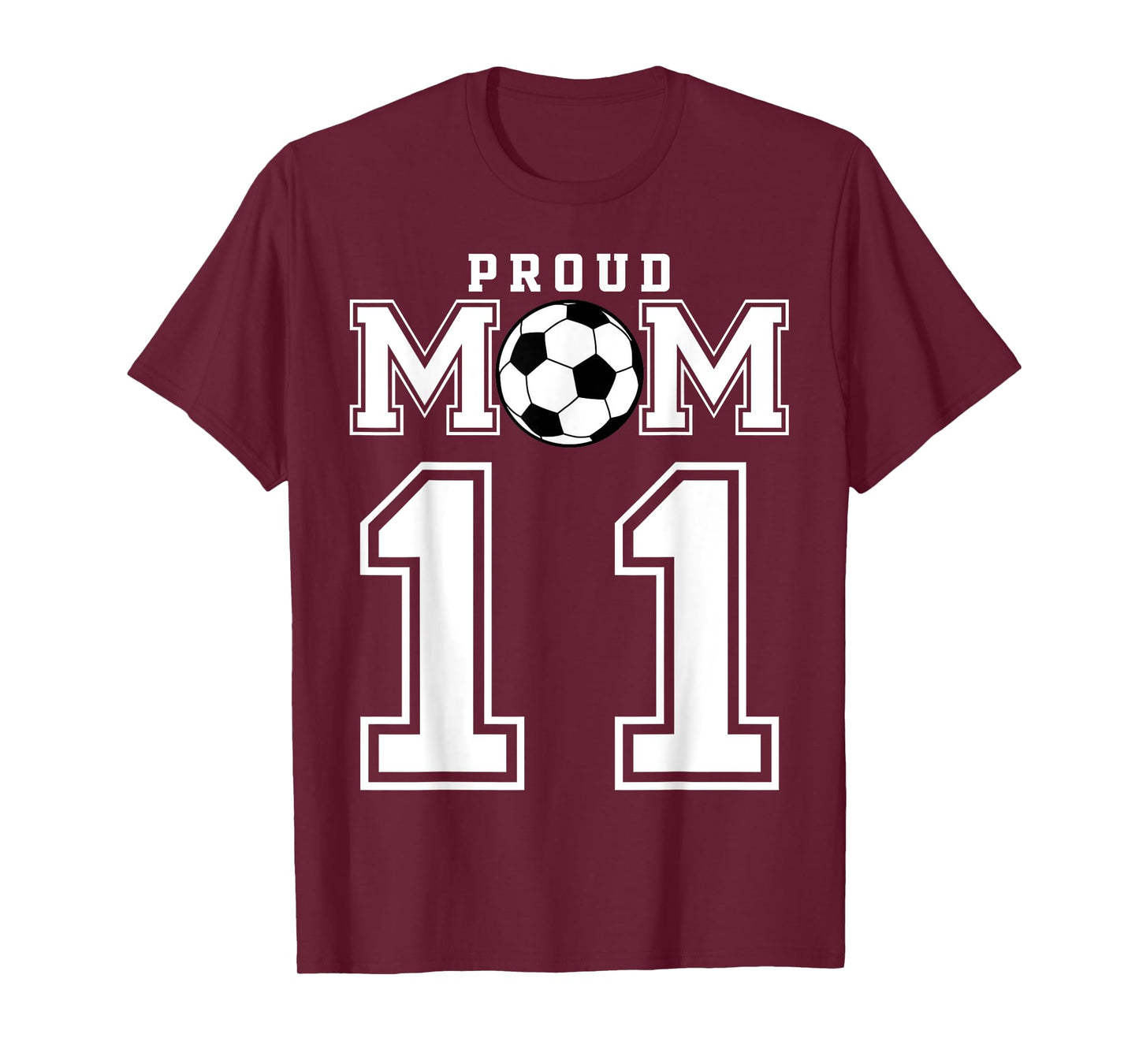 Number 11 Custom Proud Soccer Futbol Mom Personalized Women T-Shirt