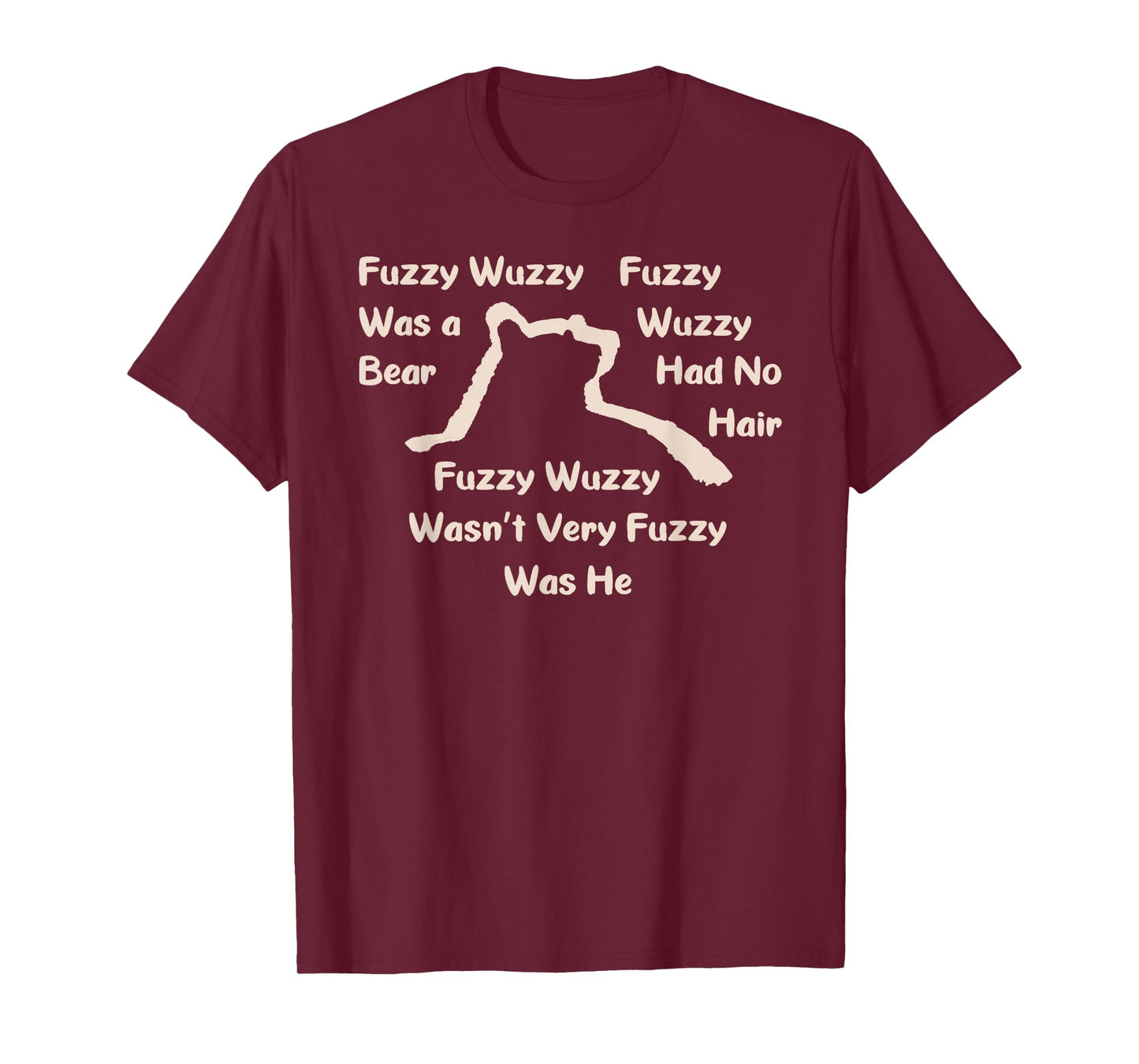 Fuzzy Wuzzy Was a Bear... Bear Head and Shoulders Silhouette T-Shirt