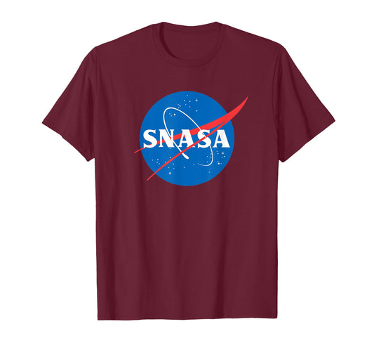 SNASA Meatball Logo Insignia Space Clothing Graphic T-Shirt