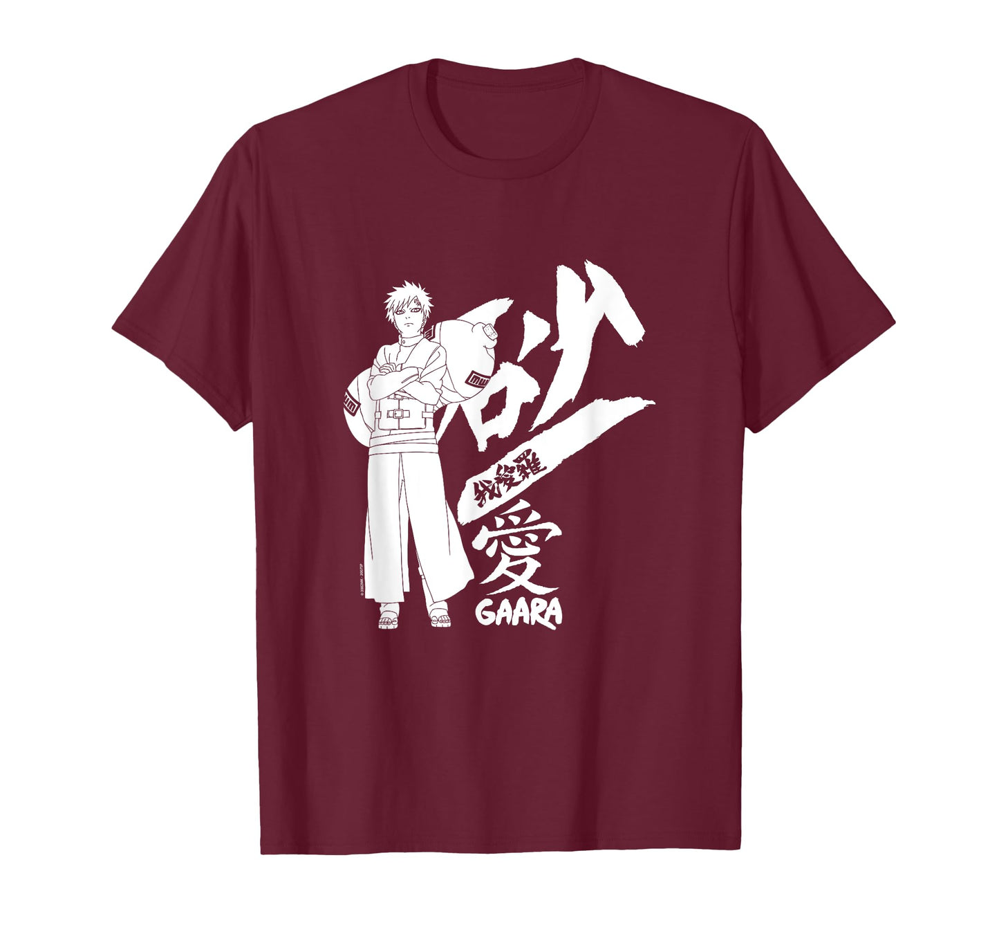Naruto Shippuden Gaara Standing with Kanji Anime T-Shirt