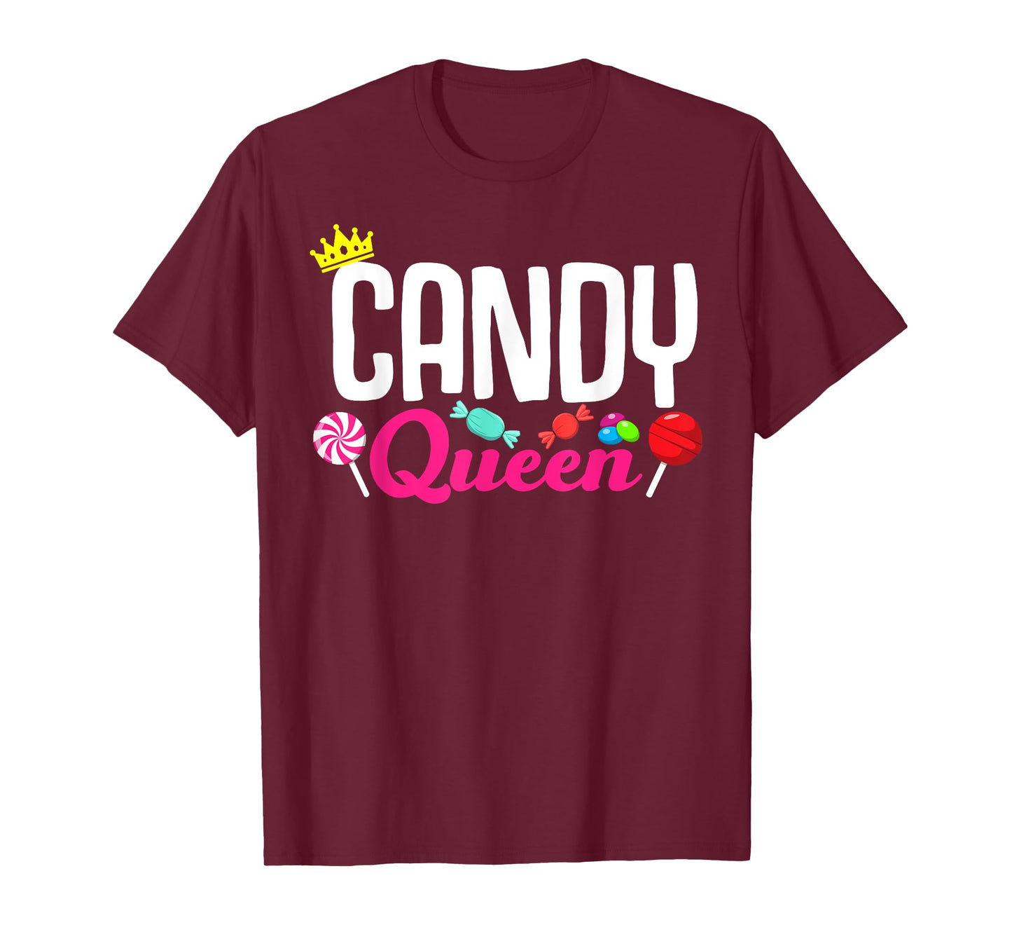 Funny Candy Lover Design Lollipop Women Girls Kids Sweets T-Shirt