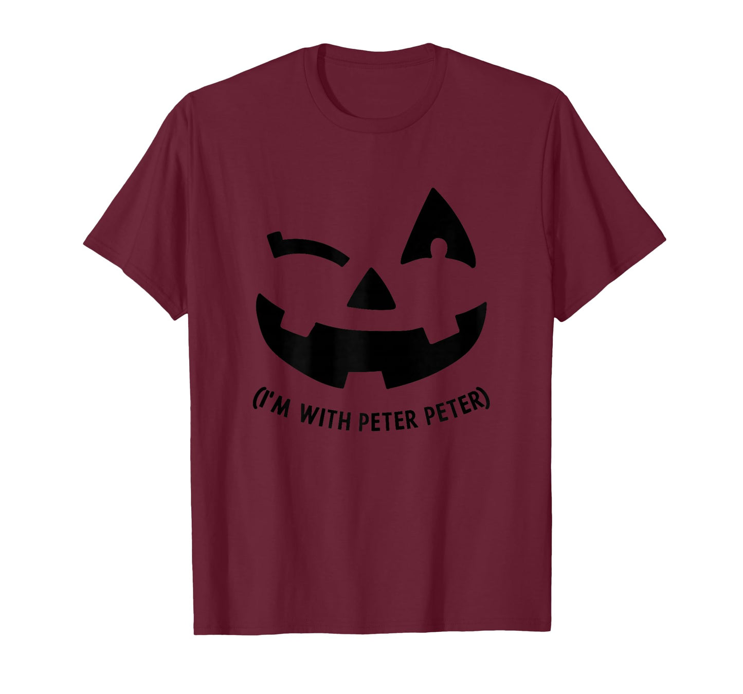 Im With Peter Couple Halloween Adult Women Her Eater Pumpkin T-Shirt