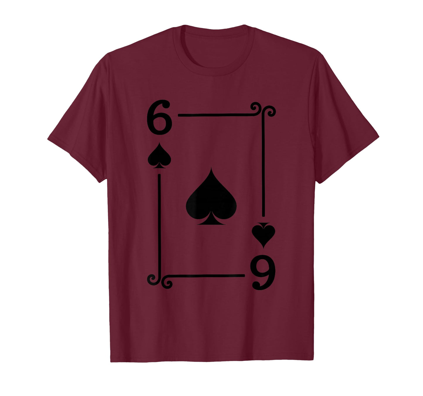 Playing Cards Costume - 6 Spades Card - Six Card T-Shirt