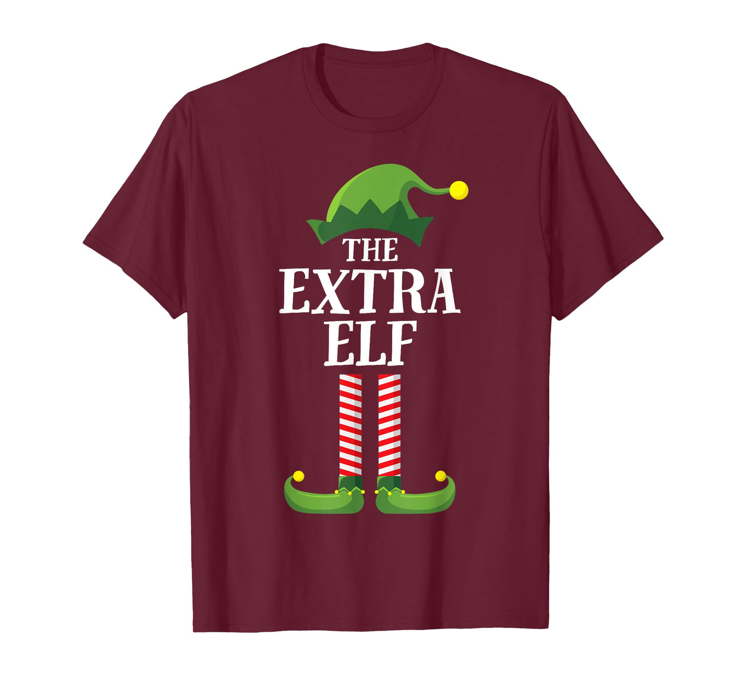 Extra Elf Matching Family Group Christmas Party Funny Elf T-Shirt