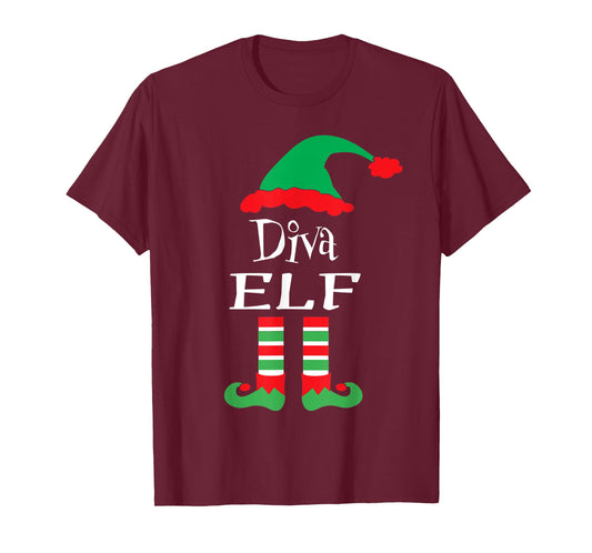Funny Diva Elf Family Shirts matching Elves Shirt Hilarious T-Shirt