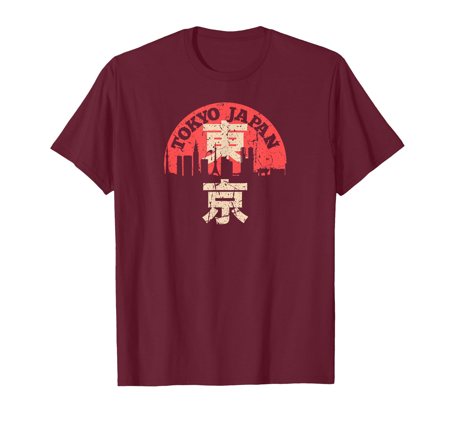 Tokyo Japan Skyline Japanese Kanji Character Tokyo Souvenir T-Shirt