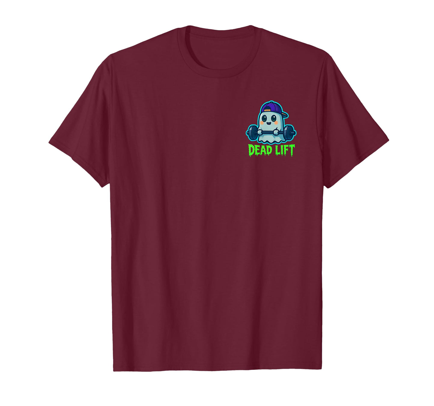 Dead Lift Funny Ghost Gym Halloween Weightlifting Pocket T-Shirt
