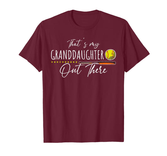 American Sport Softball Player Proud Grandparents Softball T-Shirt
