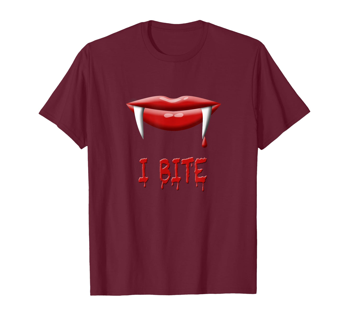 Vampire Halloween Costume - I Bite - Fangs T-Shirt