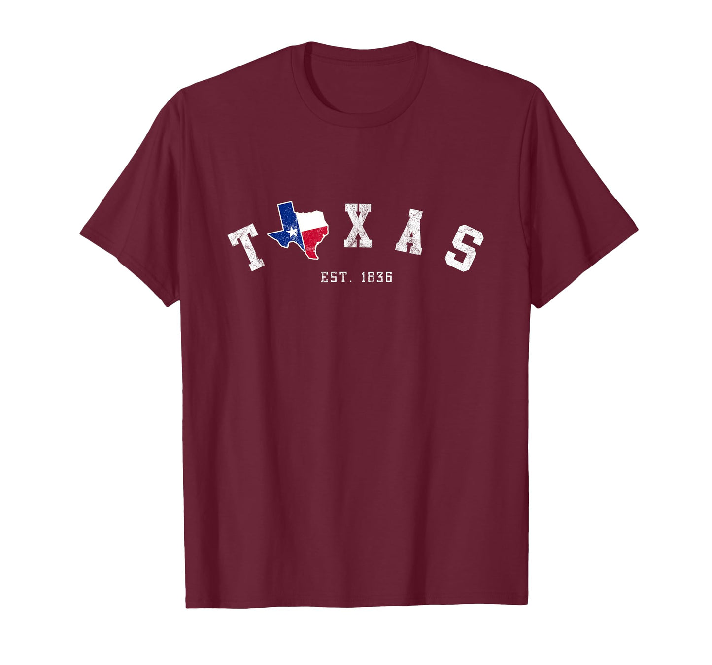 Texas T Shirt Vintage Texas State Est. 1836 With Texan Flag T-Shirt