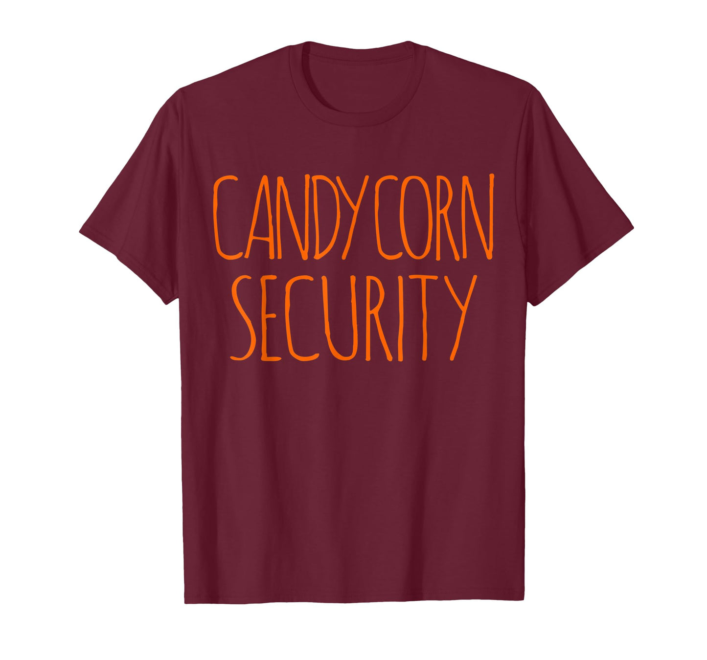 HALLOWEEN COSTUME CANDY CORN SECURITY DECORATIONS MEN LADIES T-Shirt