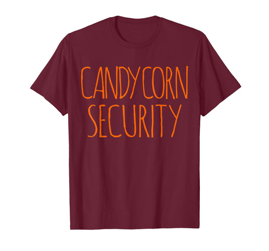 HALLOWEEN COSTUME CANDY CORN SECURITY DECORATIONS MEN LADIES T-Shirt