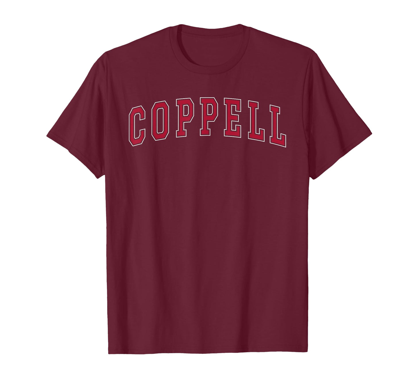 Coppell Texas Souvenir Sport College Style Text T-Shirt