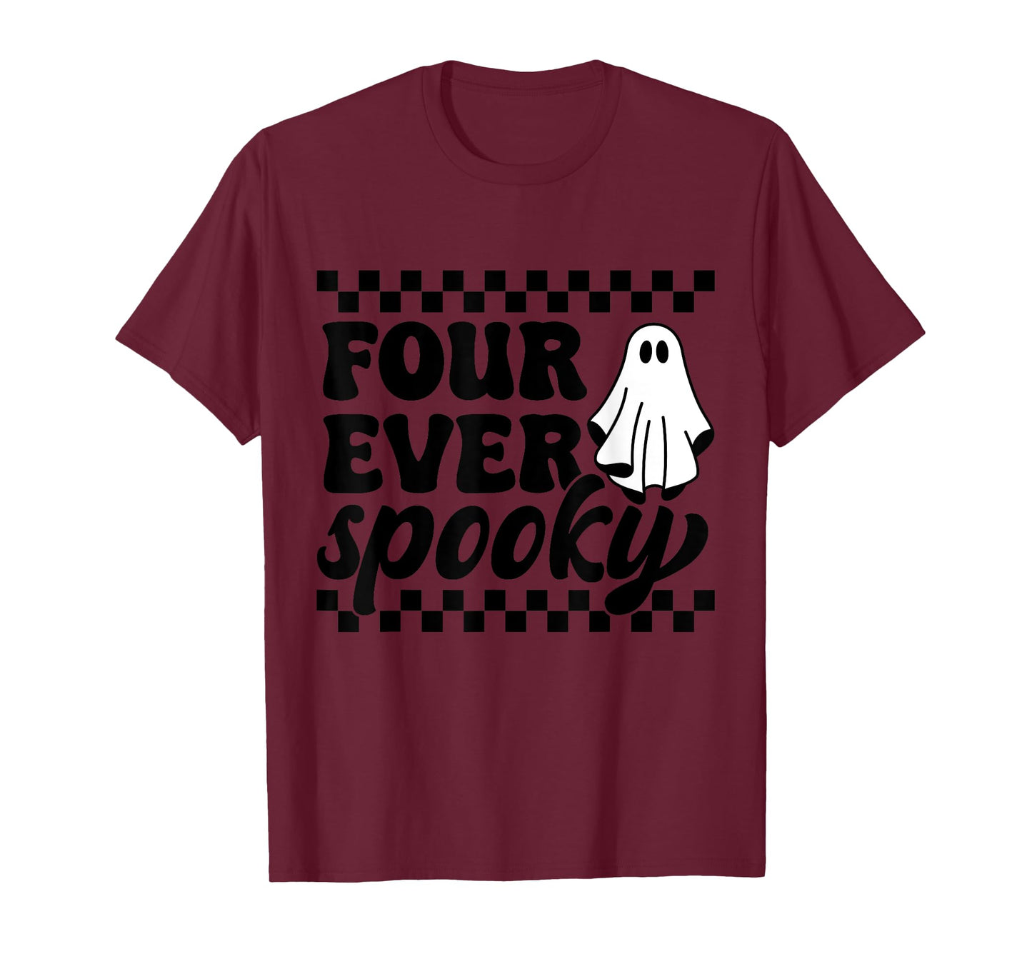 4th Fourth Birthday Four Year Old Halloween Four Ever Spooky T-Shirt