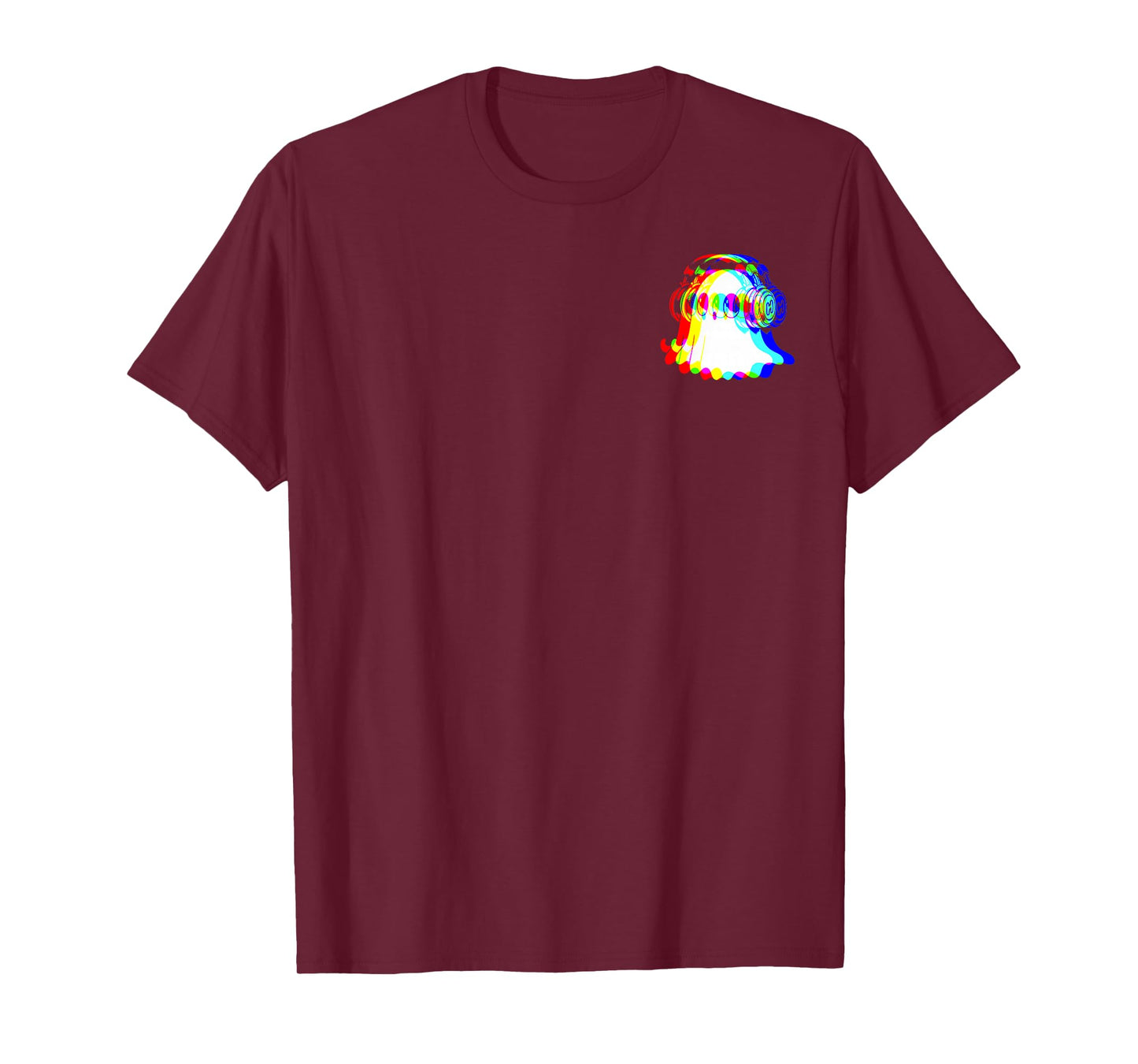 (2side) House Music Ghost DJ Rave Color Optical Illusion T-Shirt