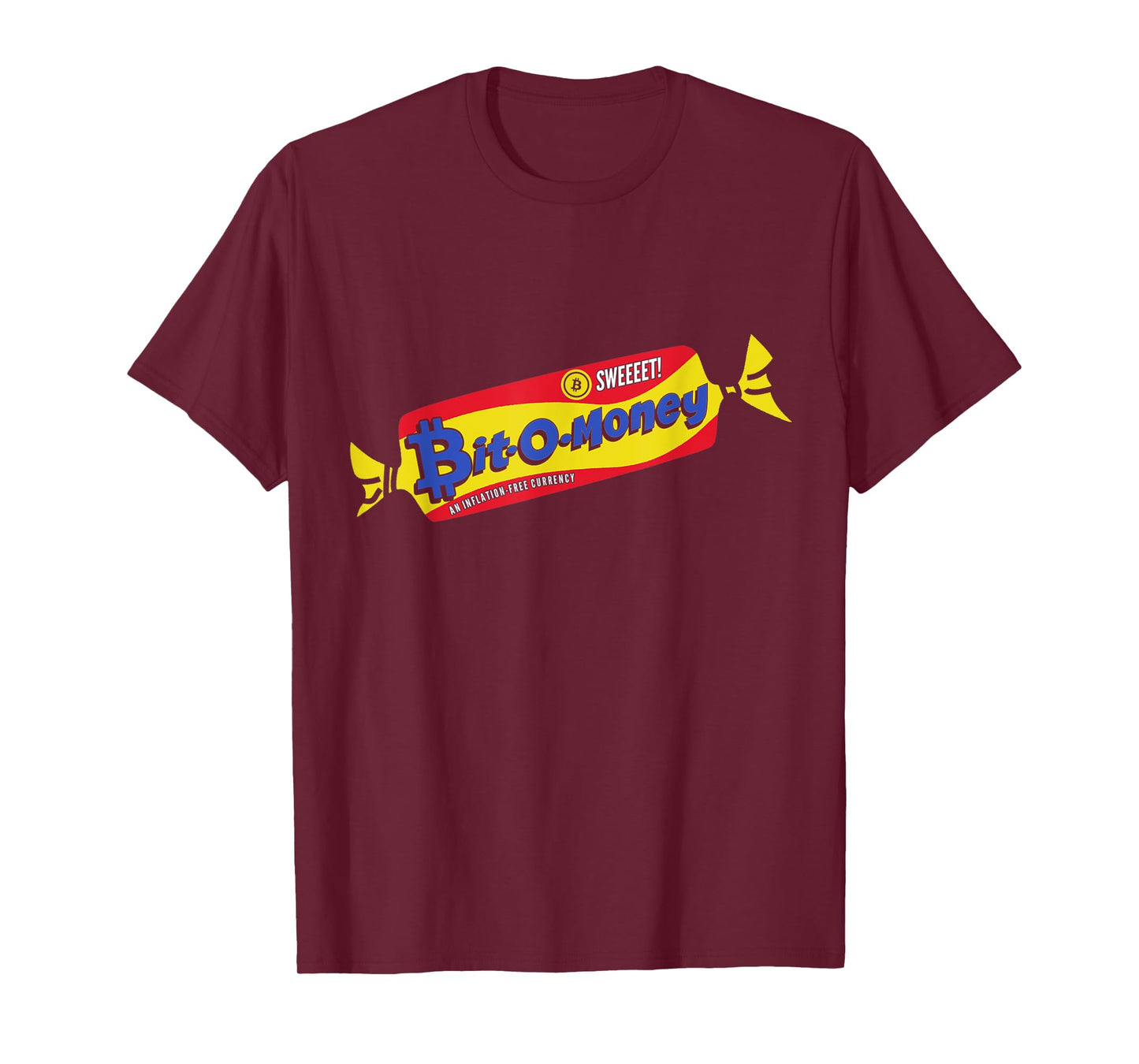 BTC Bit-O-Money | Funny Bitcoin Vintage Candy Parody T-Shirt