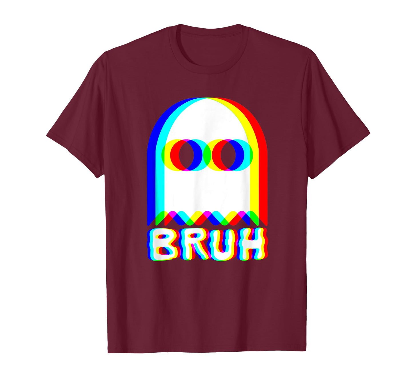 Bruh Ghost Trippy Vaporwave Techno Rave EDM Music Festival T-Shirt