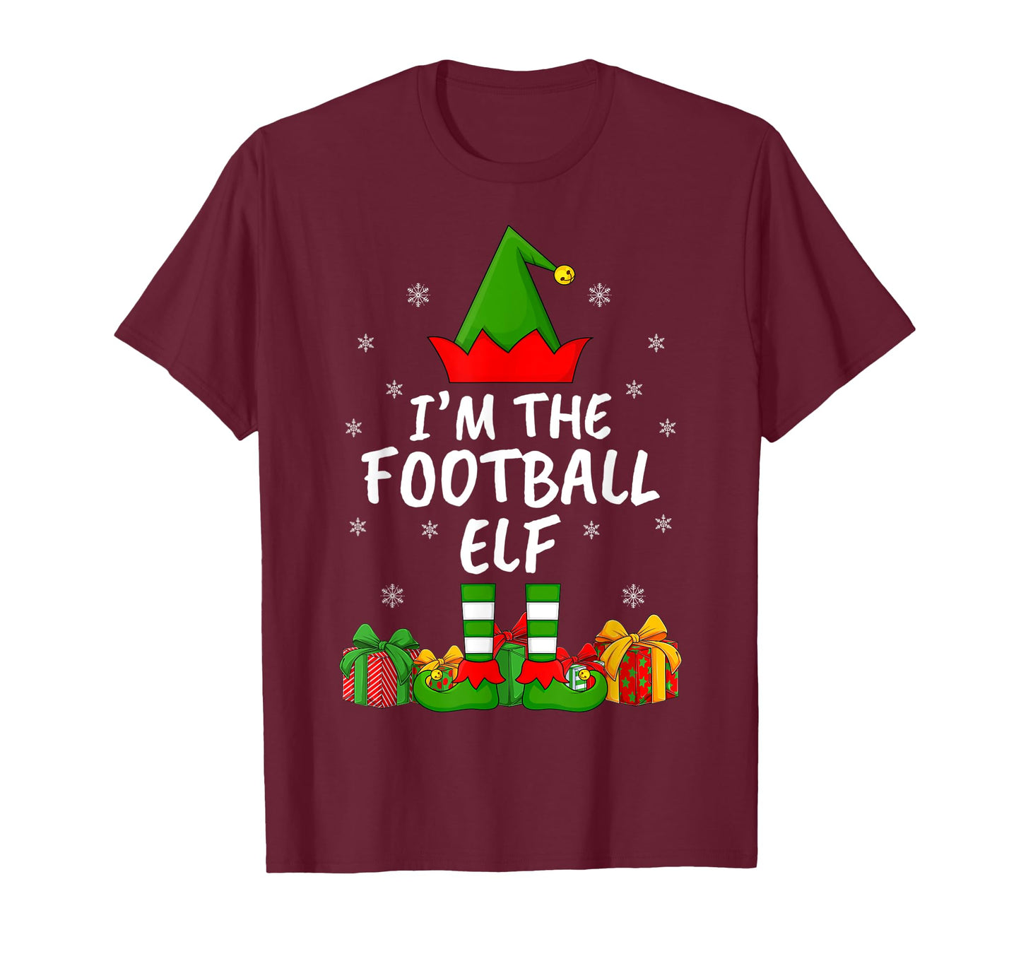 Xmas Family Matching Funny I'm The Football Elf Christmas T-Shirt