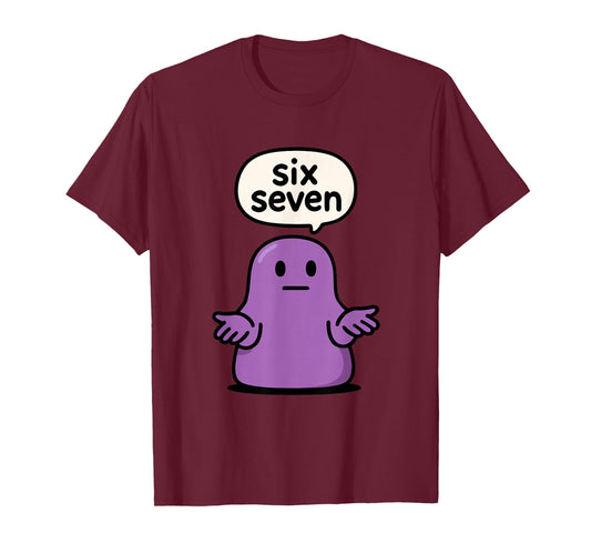 67 Six Seven 6-7 Purple Blob Slime - Funny Kid Brainrot Meme T-Shirt