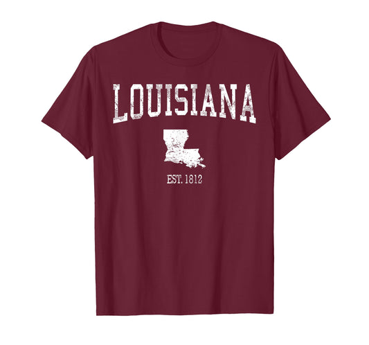 Louisiana Tee Vintage Sports Design LA T-Shirt