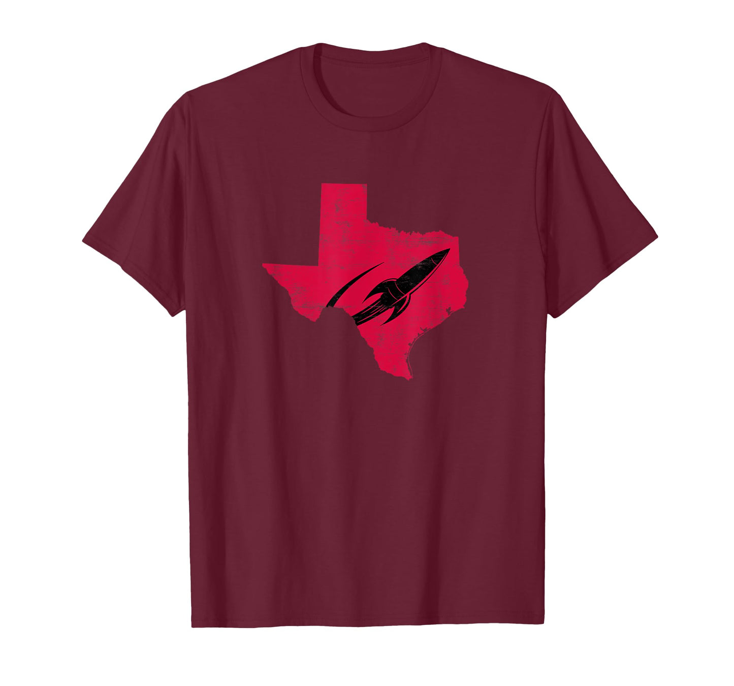 Rocket over Texas Rocket to Space Blastoff Houston Countdown T-Shirt