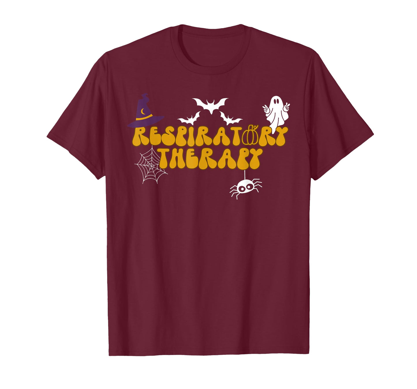 Respiratory Therapy RT Ghost Nurse Pulmonologist Halloween T-Shirt