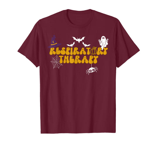 Respiratory Therapy RT Ghost Nurse Pulmonologist Halloween T-Shirt