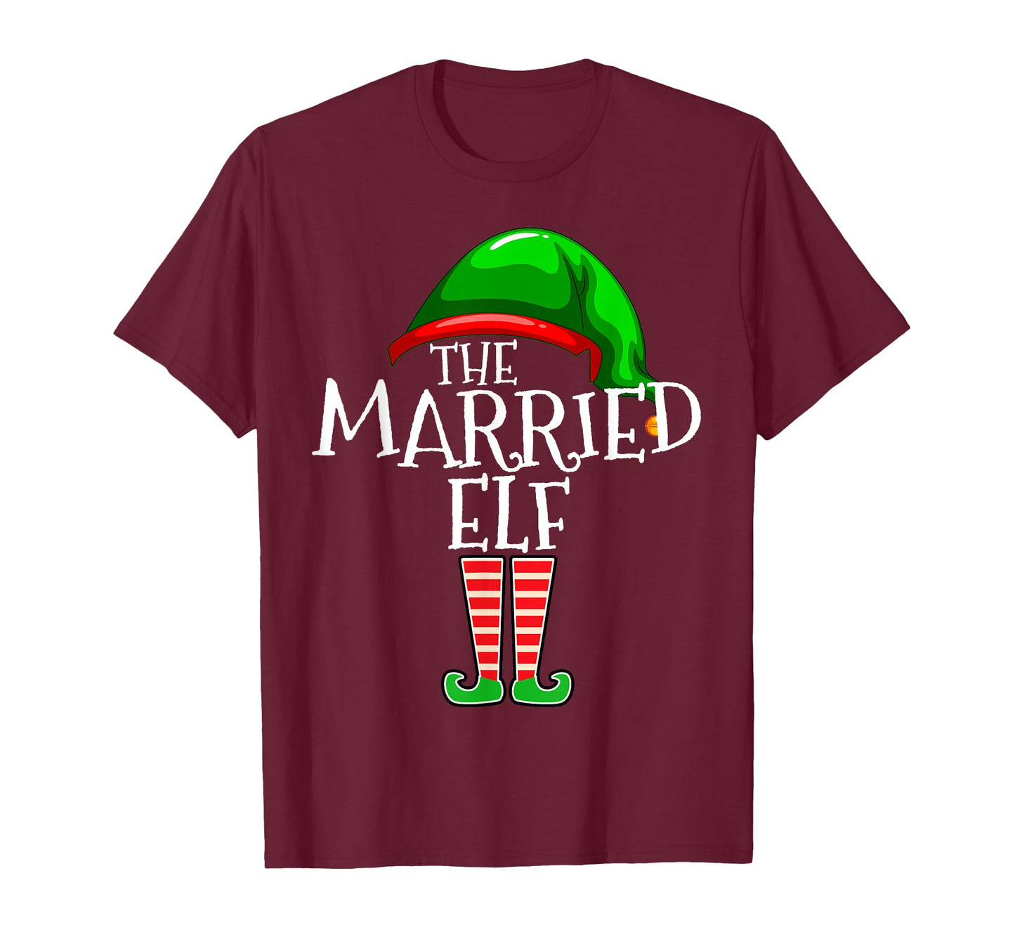 The Married Elf Matching Family Christmas Gift Wife Husband T-Shirt