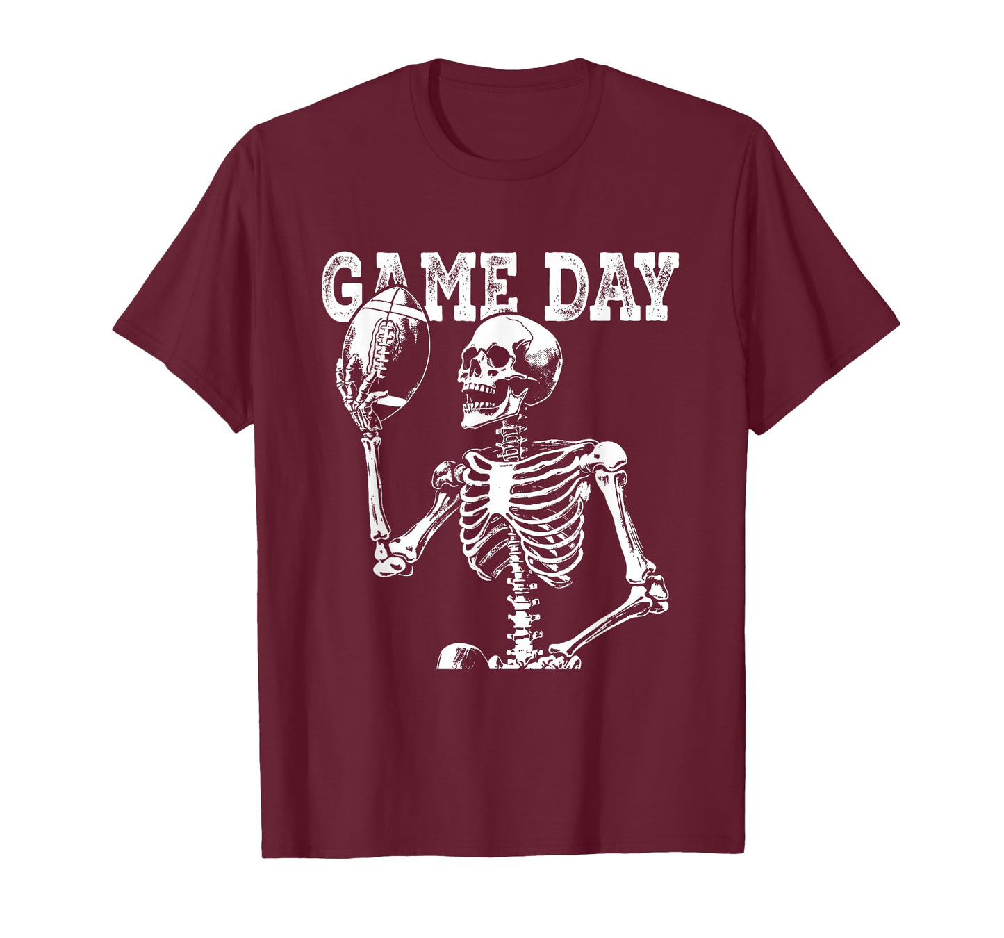 Halloween American Football Skeleton For Men Boys Game Day T-Shirt