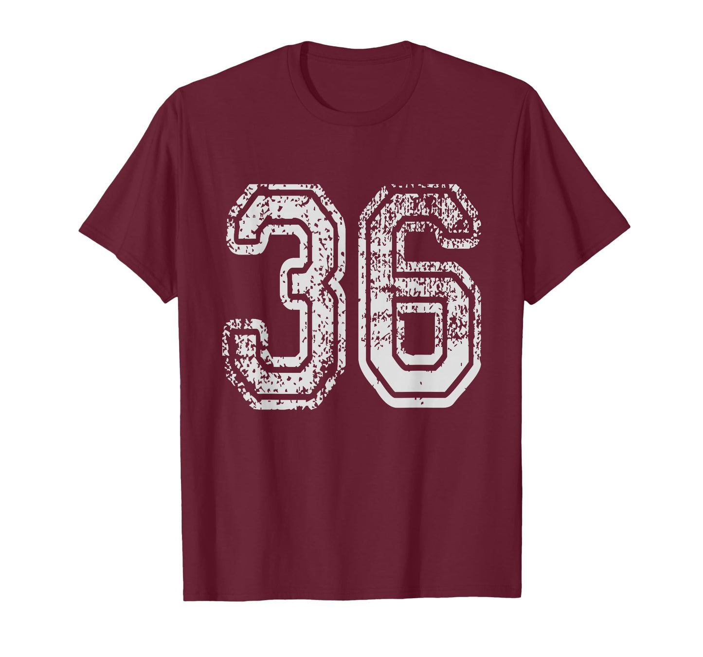 Team Jersey Uniforms Number 36 School Sports 36th Birthday T-Shirt