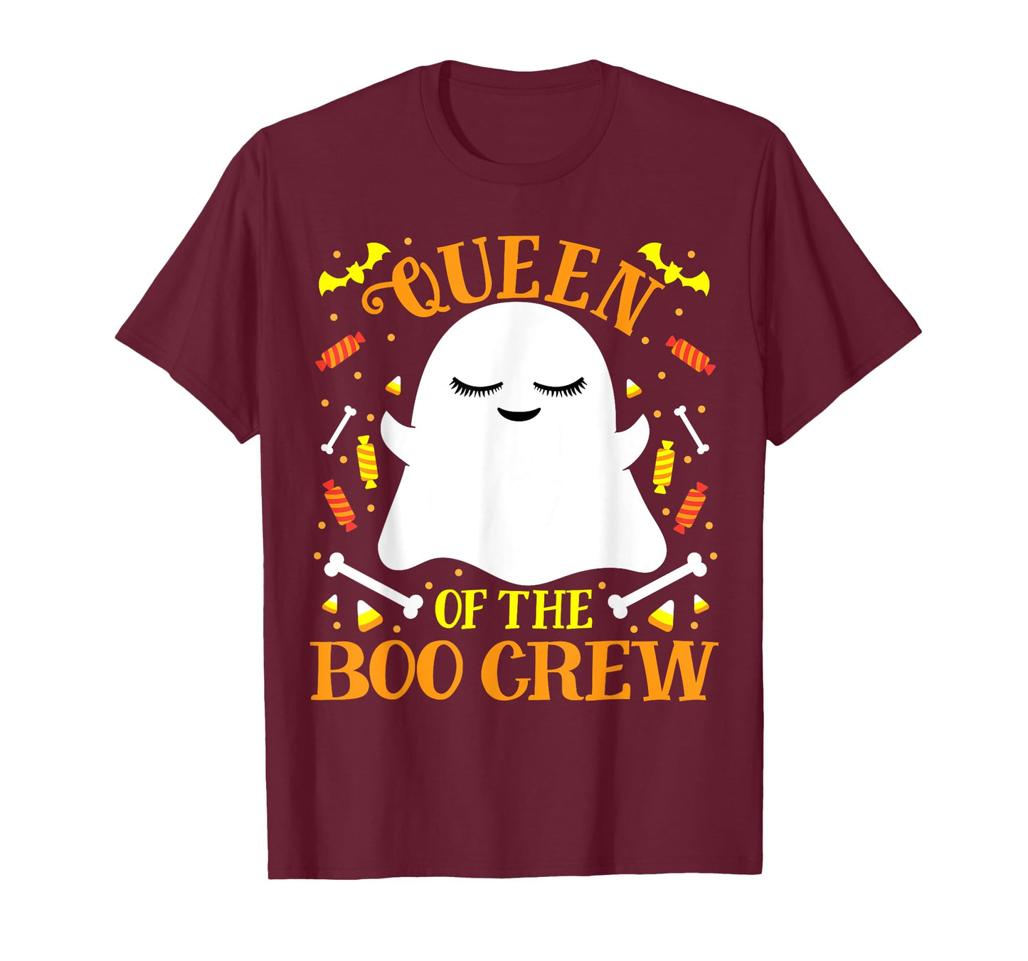 Queen Boo Crew Ghost Matching Family Wife Women Halloween T-Shirt