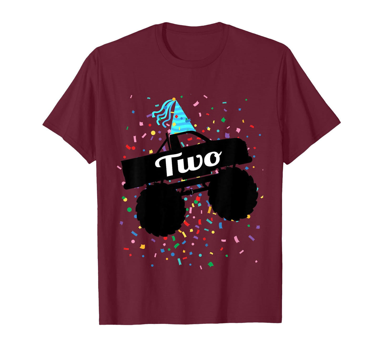 2 Year Old Monster Truck 2nd Birthday Toddler Shirt Gift T-Shirt