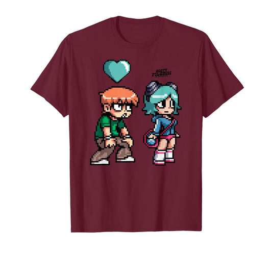 Scott Pilgrim Vs. The World Scott Hearts Ramona T-Shirt